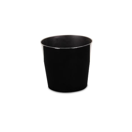 Cheungs 9 in. Round Tapered Recycled Plastic Planter, Black PP-101BK
